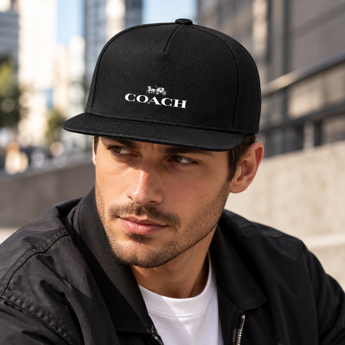 Coach Snapback Hat in Black – lifestyle
