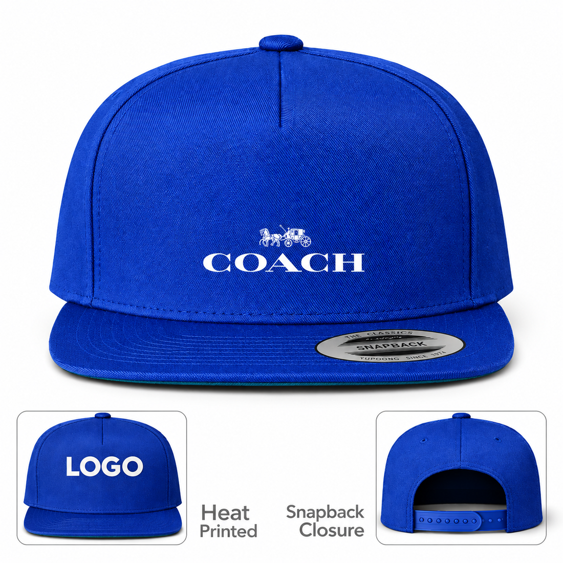Coach Snapback Hat in Blue – informational hero