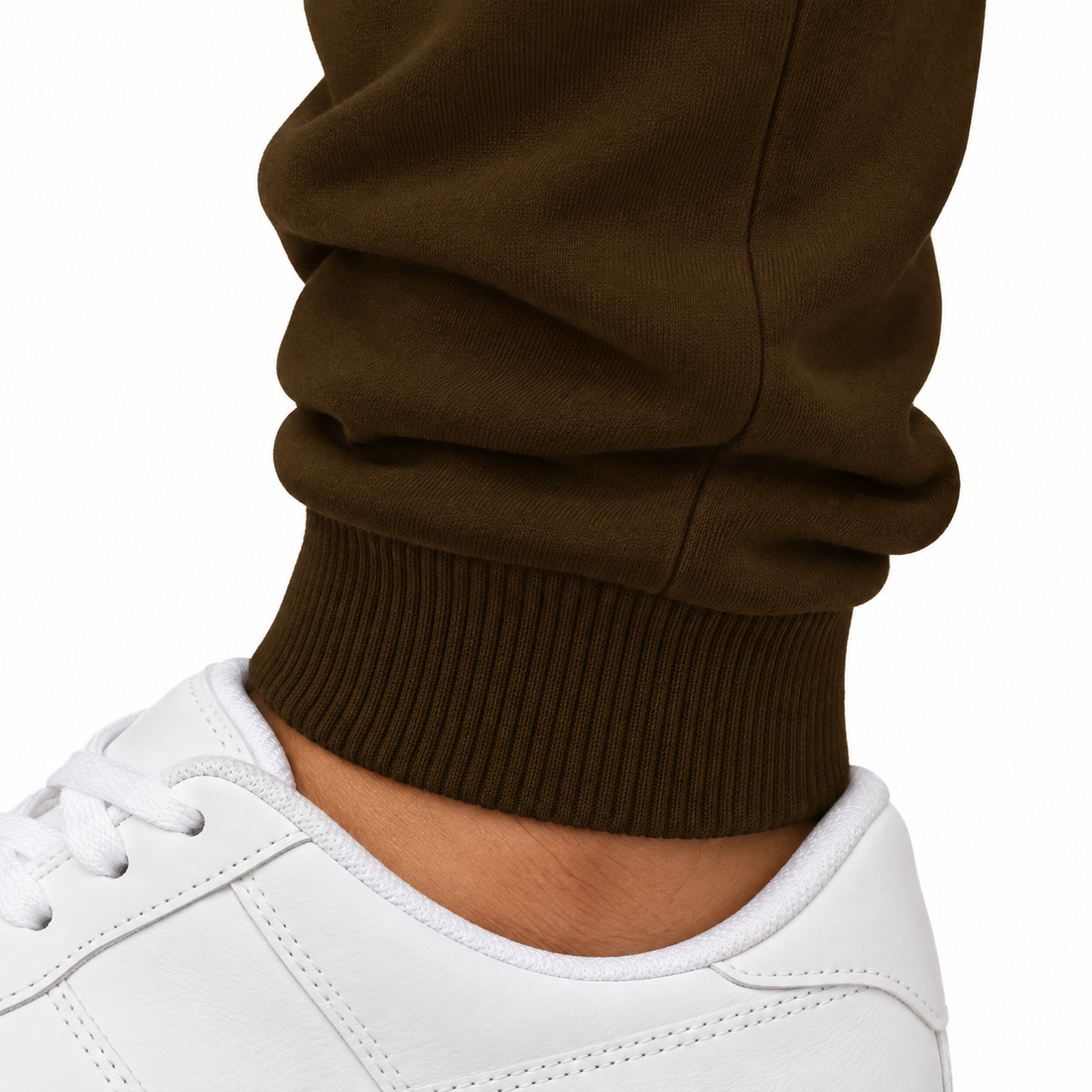 Coach sweatpants in Brown, cuff detail