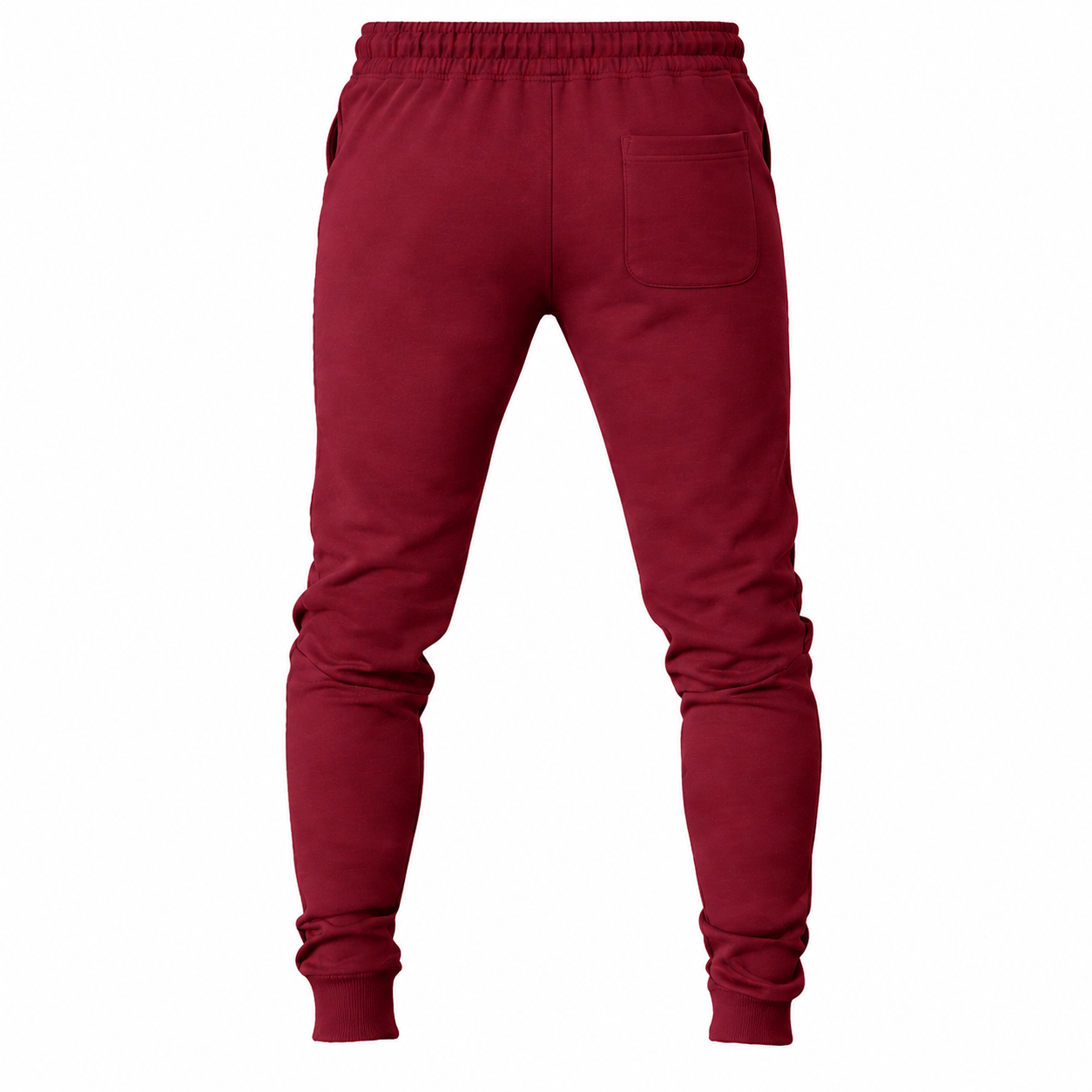 Coach sweatpants in Burgundy, rear view