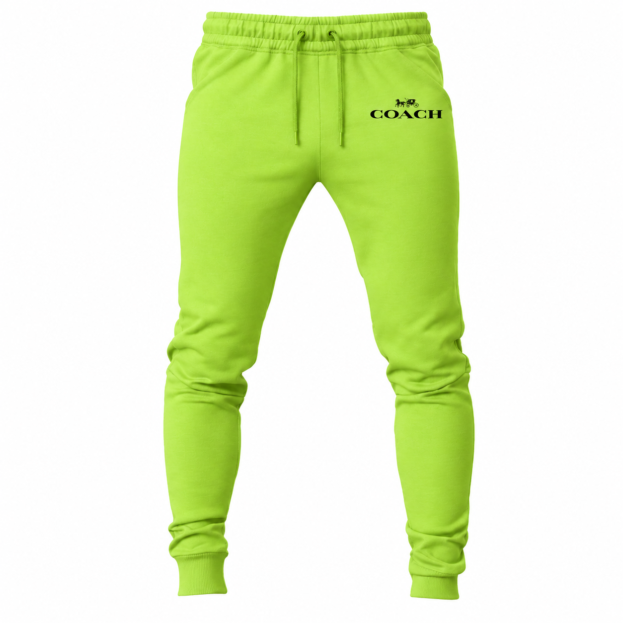 Coach sweatpants in Lime Green, main front view