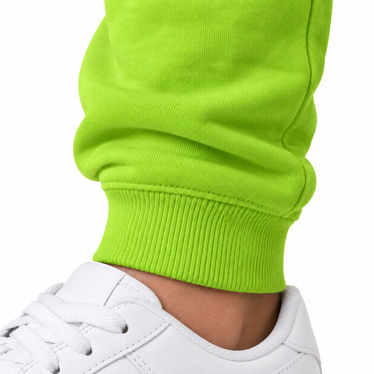 Coach sweatpants in Lime Green, cuff detail