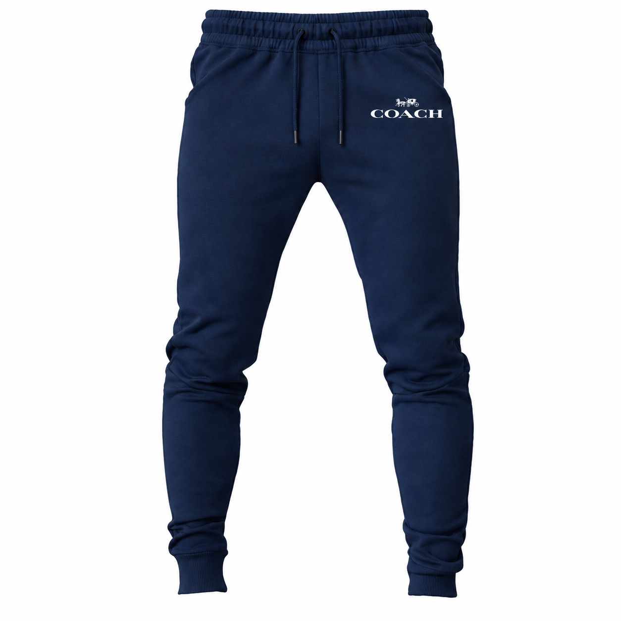 Coach sweatpants in Navy, main front view