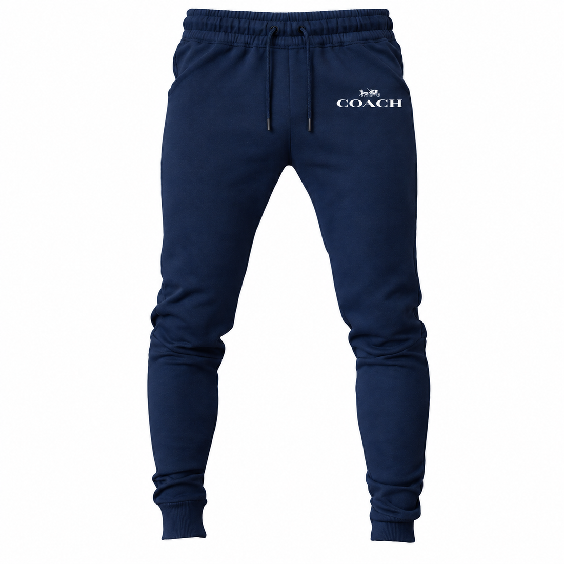 Coach sweatpants in Navy, main front view