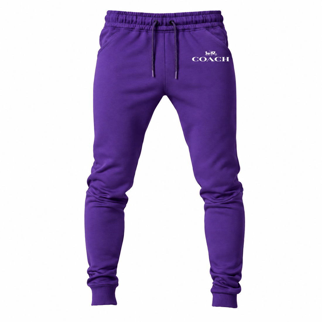 Coach sweatpants in Purple, main front view