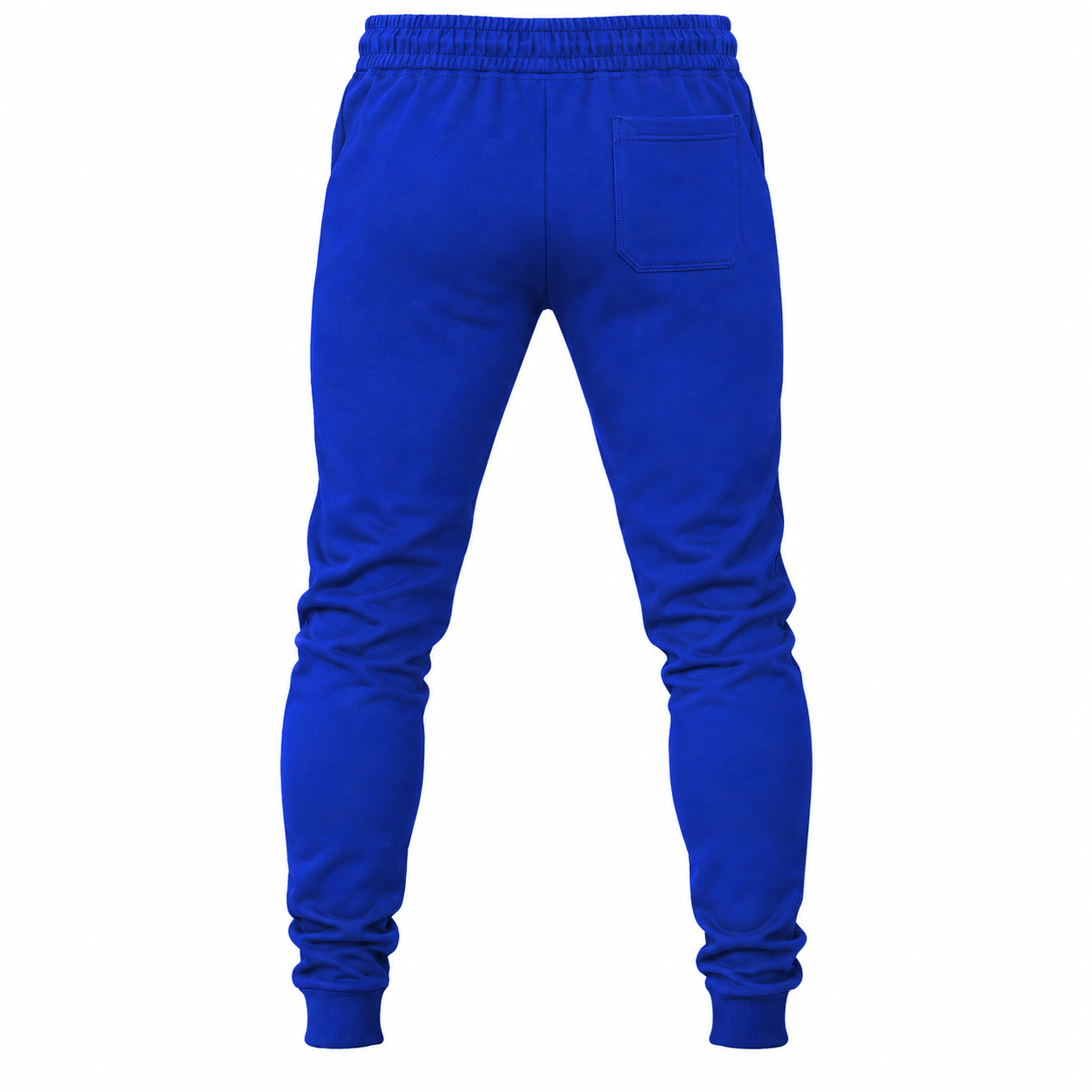 Coach sweatpants in Royal Blue, rear view