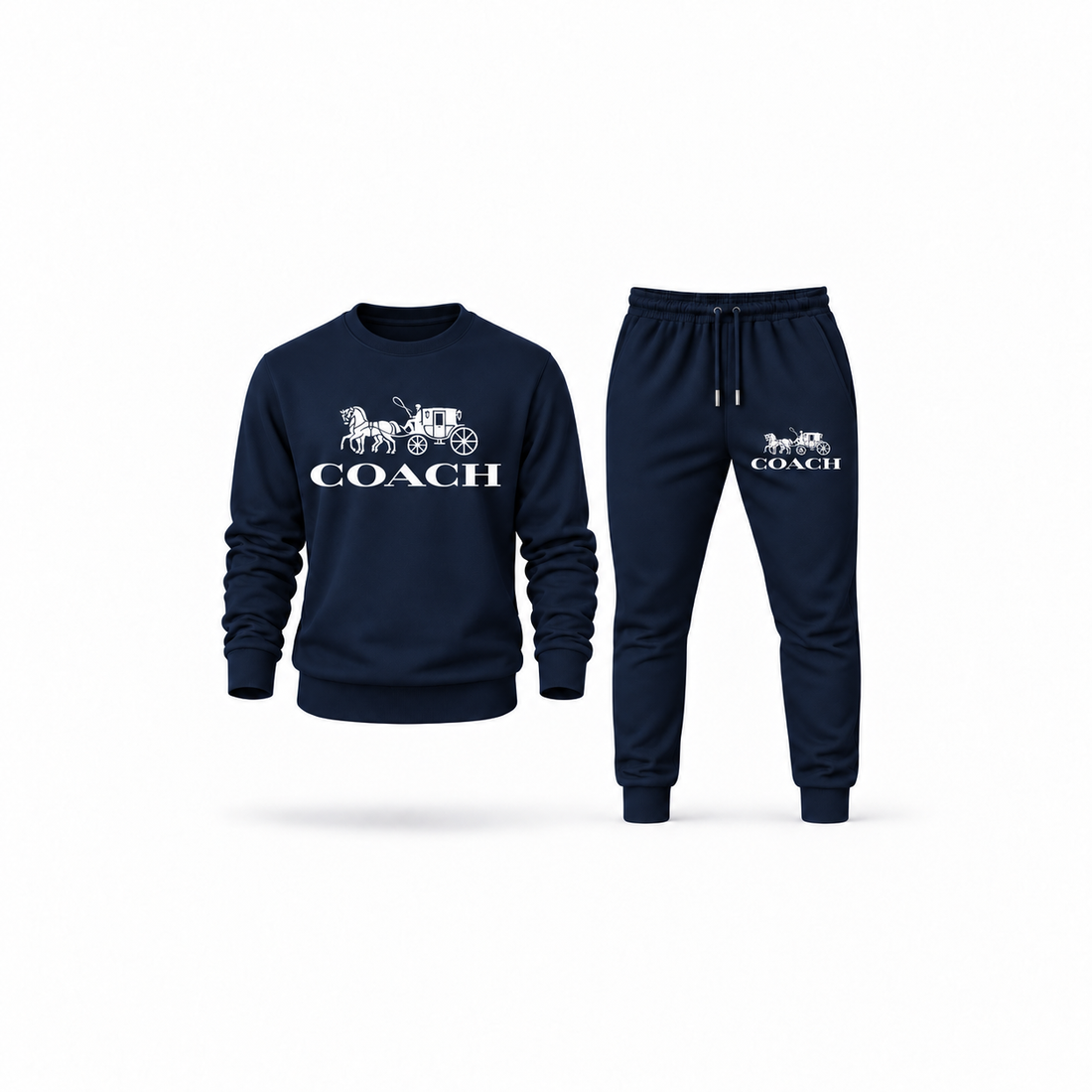 Men's Coach Sweatshirt Joggers Set | Color: Navy | Main