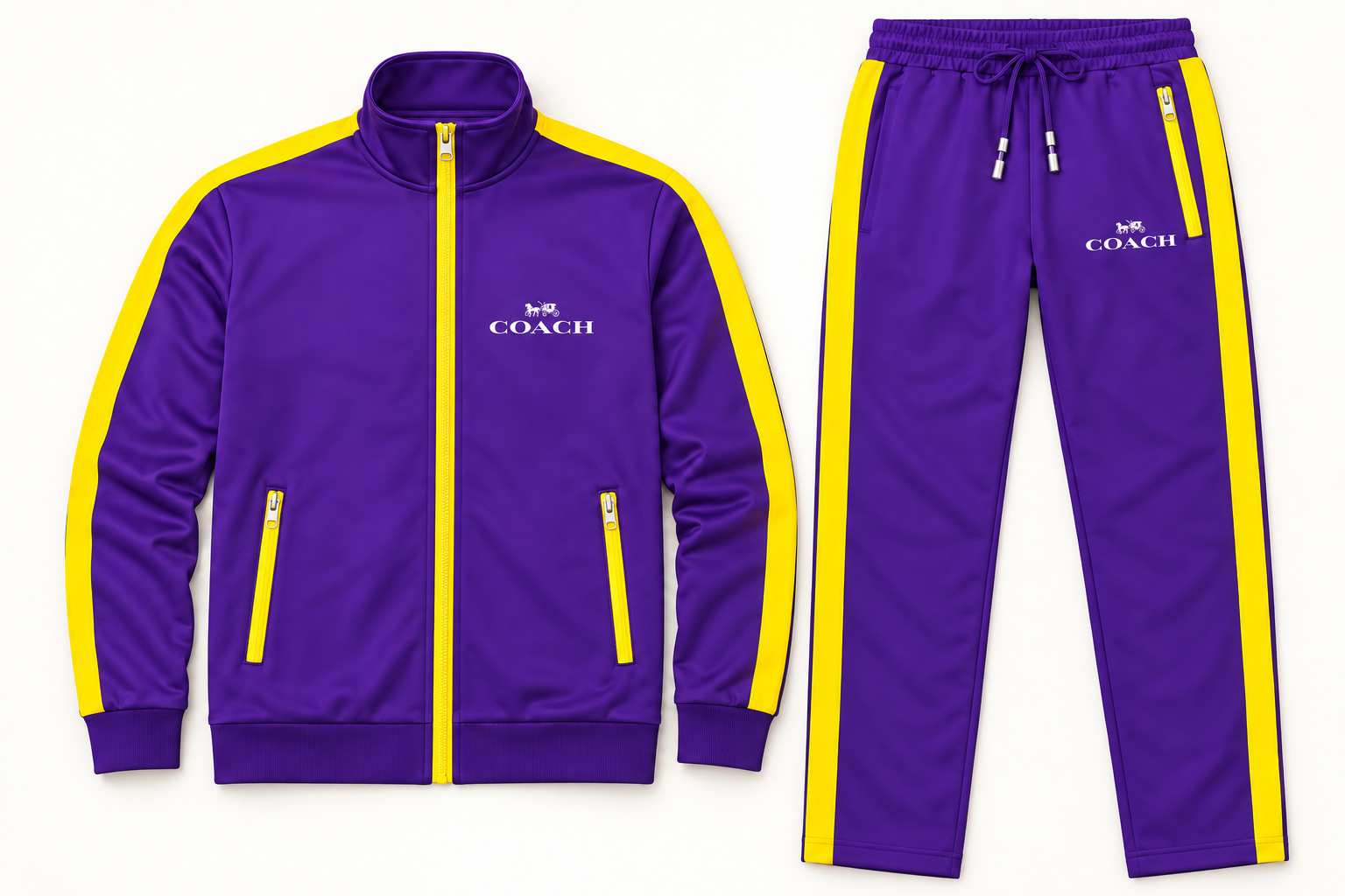 Men's Coach Dri-Fit TrackSuit | Color: Purple | Image 5