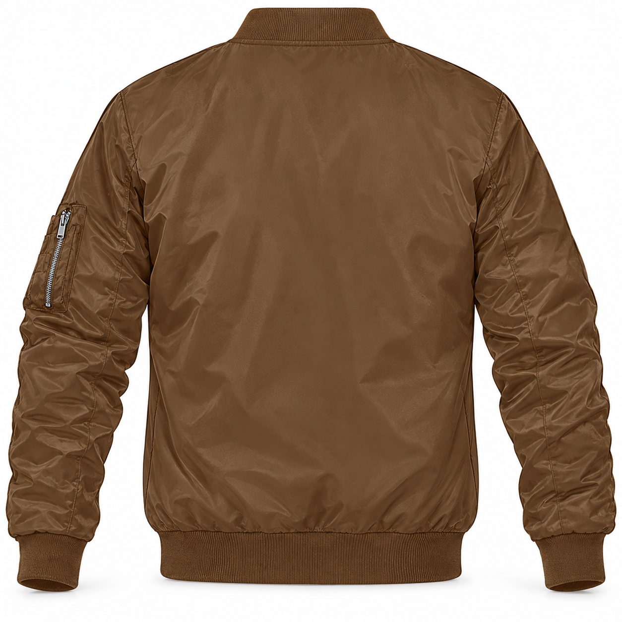 Men's Dolce and Gabbana Lightweight Bomber Jacket Windbreaker Softshell Varsity Jacket Coat | Color: Brown | Image 2
