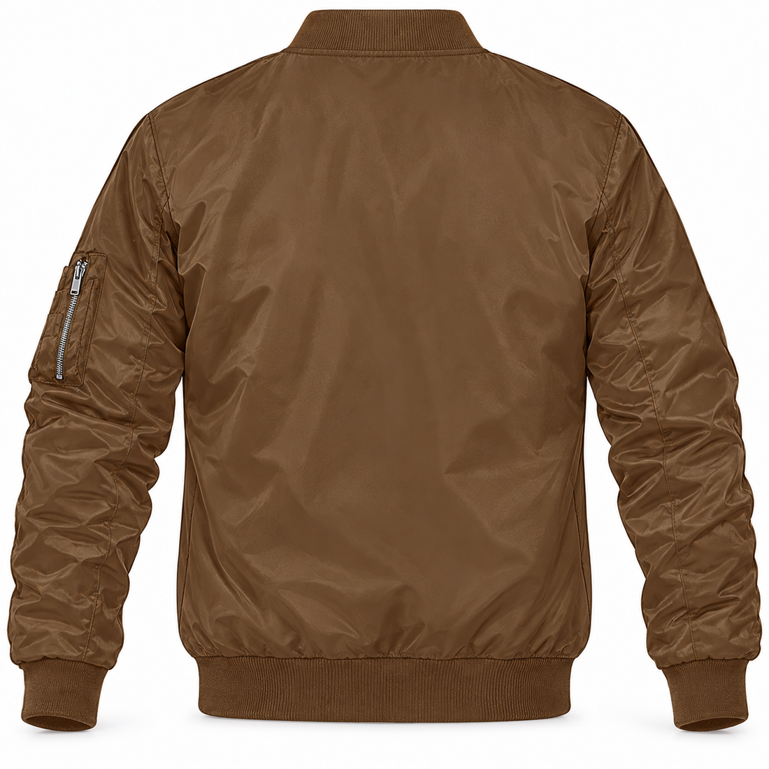 Men's Dolce and Gabbana Lightweight Bomber Jacket Windbreaker Softshell Varsity Jacket Coat | Color: Brown | Image 2