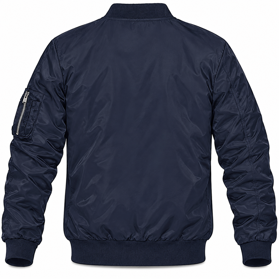 Men's Dolce and Gabbana Lightweight Bomber Jacket Windbreaker Softshell Varsity Jacket Coat | Color: Navy | Image 2