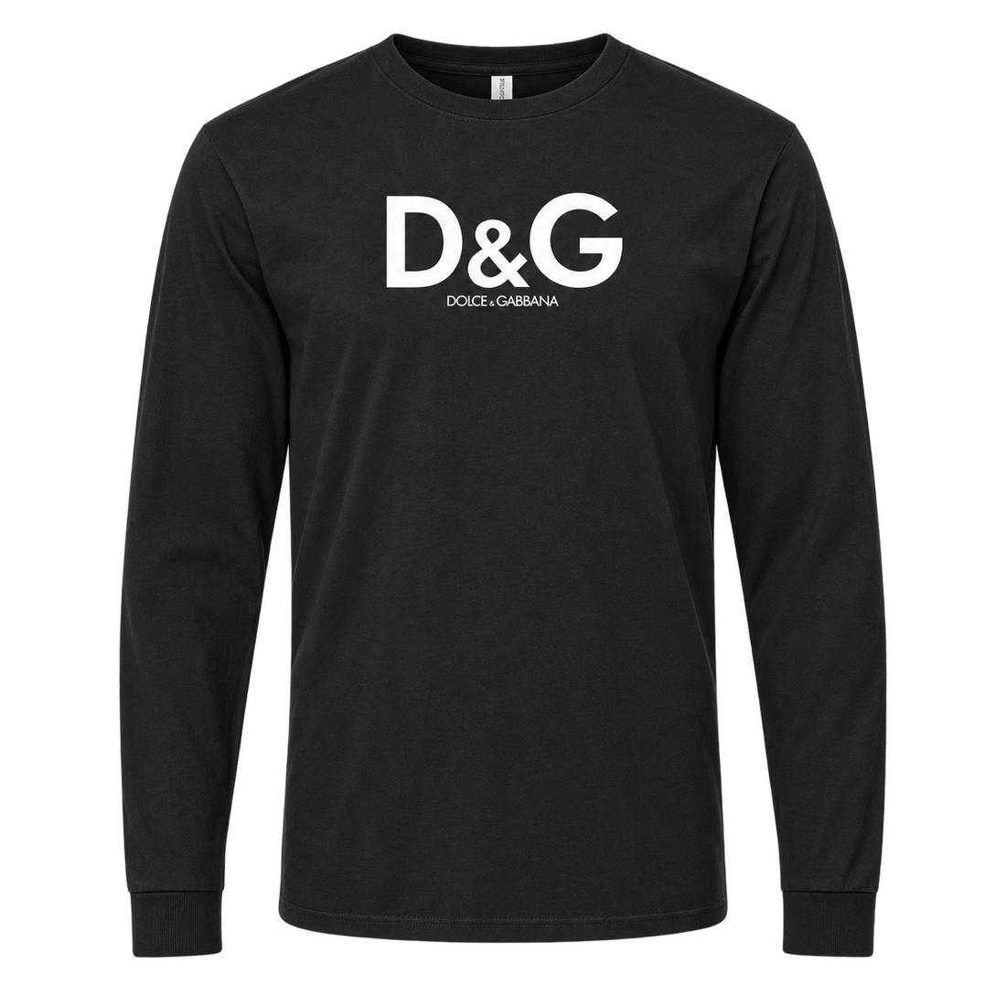 Men's Dolce and Gabbana Cotton Long Sleeve T-Shirt in Black — hero view