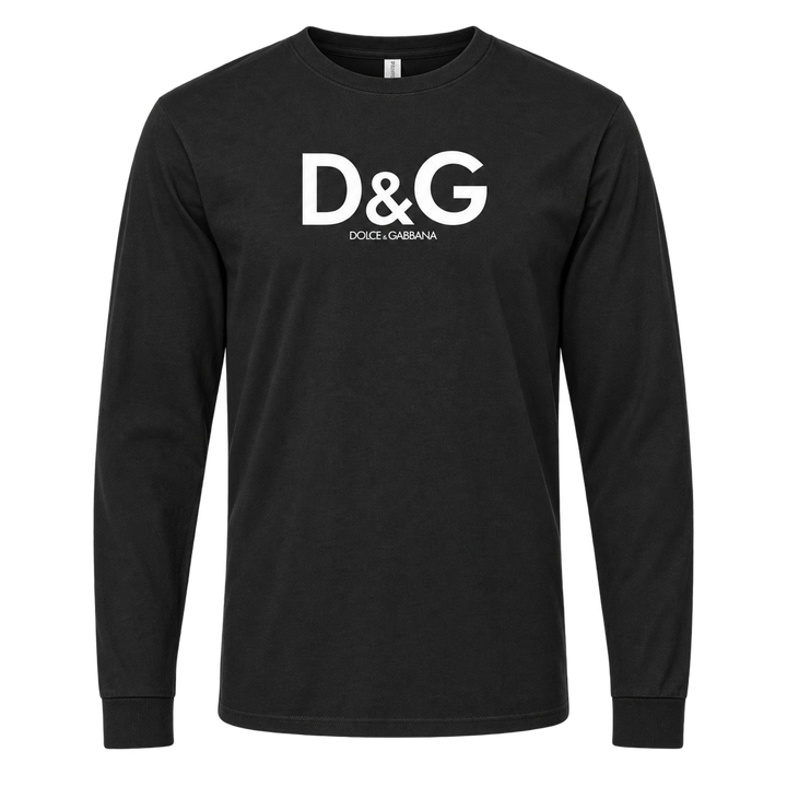 Men's Dolce and Gabbana Cotton Long Sleeve T-Shirt in Black — hero view