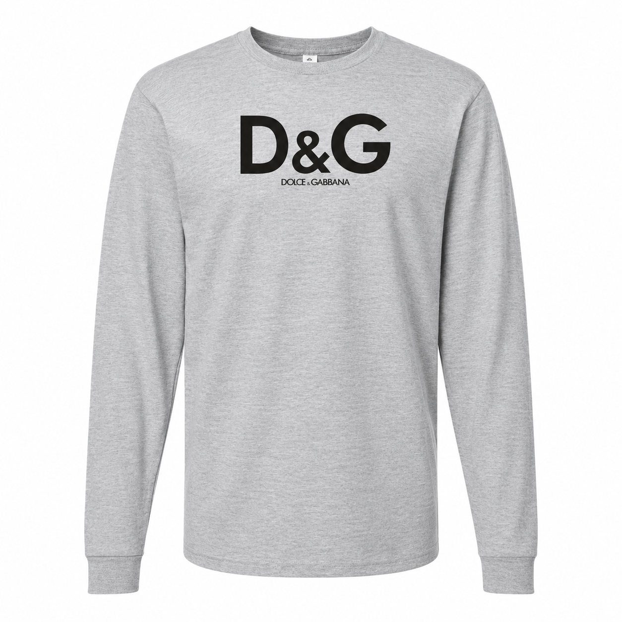 Men's Dolce and Gabbana Cotton Long Sleeve T-Shirt in Grey — hero view