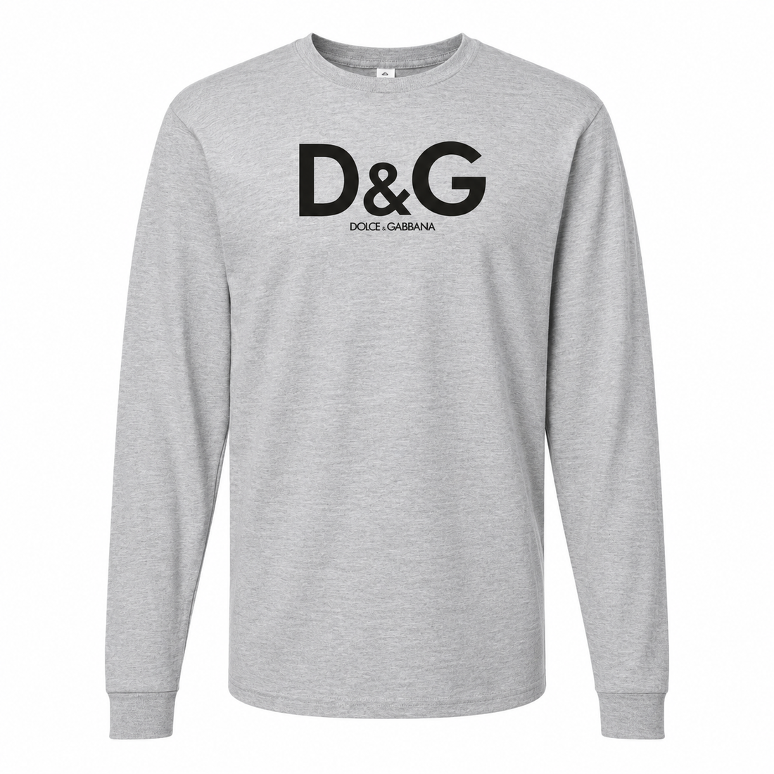 Men's Dolce and Gabbana Cotton Long Sleeve T-Shirt in Grey — hero view