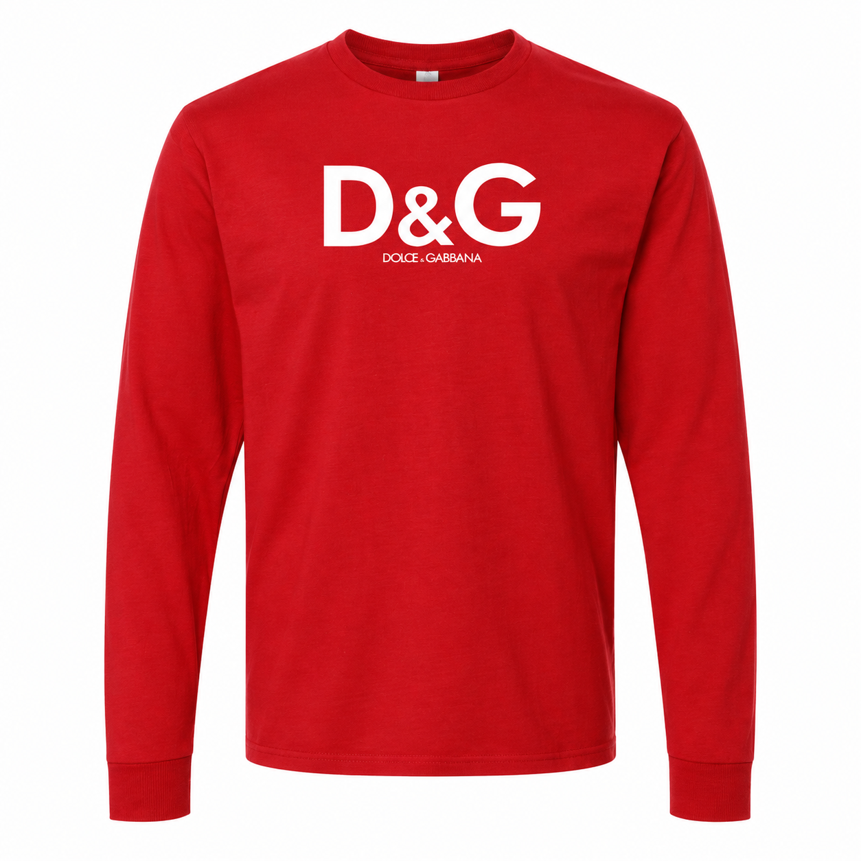 Men's Dolce and Gabbana Cotton Long Sleeve T-Shirt in Red — hero view