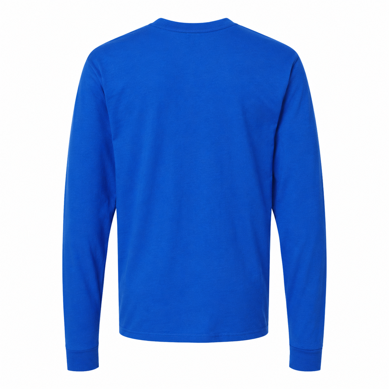 Men's Dolce and Gabbana Cotton Long Sleeve T-Shirt in Royal Blue — back view