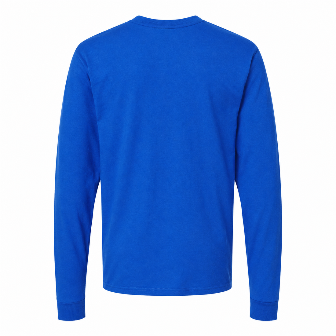 Men's Dolce and Gabbana Cotton Long Sleeve T-Shirt in Royal Blue — back view