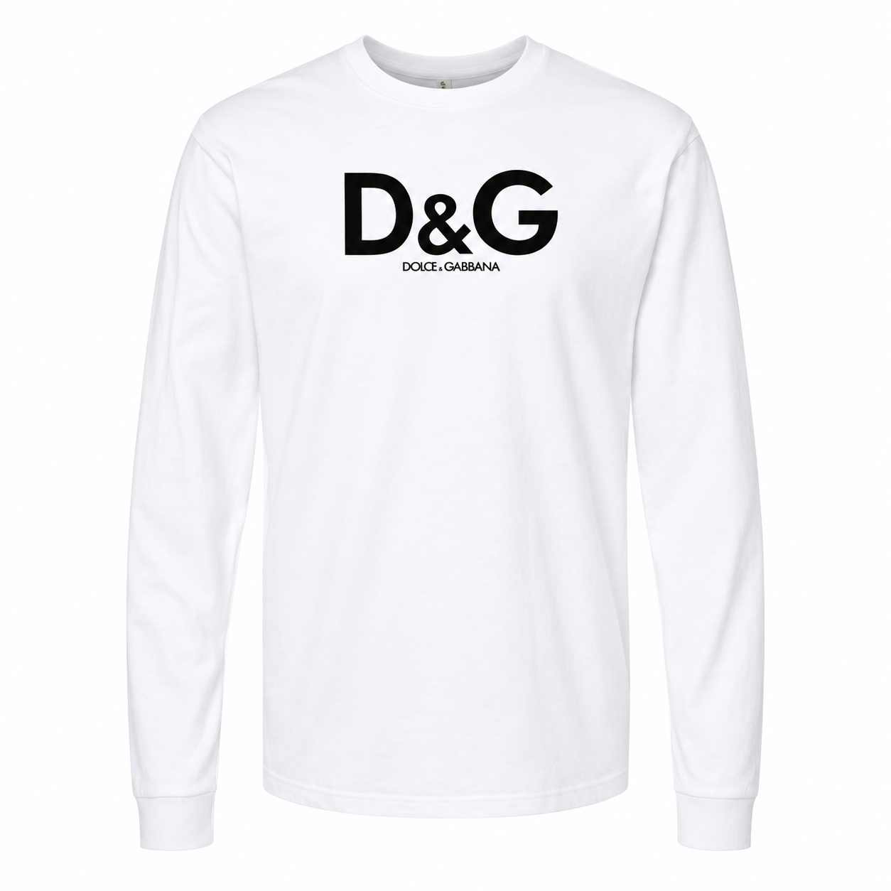 Men's Dolce and Gabbana Cotton Long Sleeve T-Shirt in White — hero view