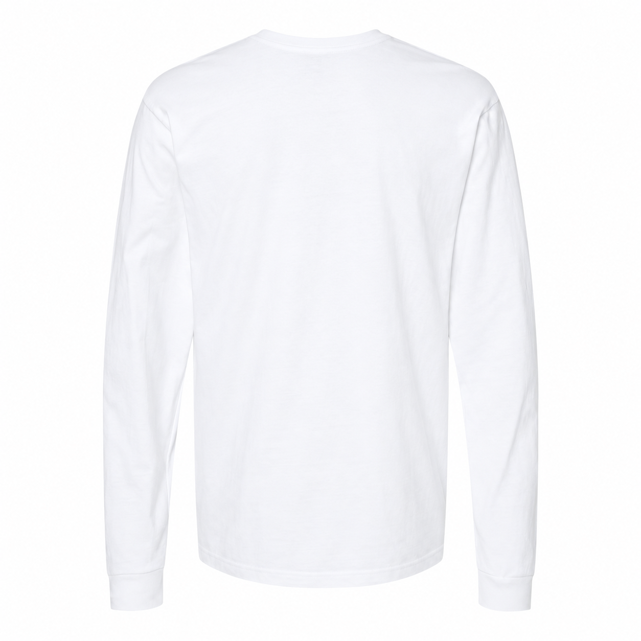 Men's Dolce and Gabbana Cotton Long Sleeve T-Shirt in White — back view