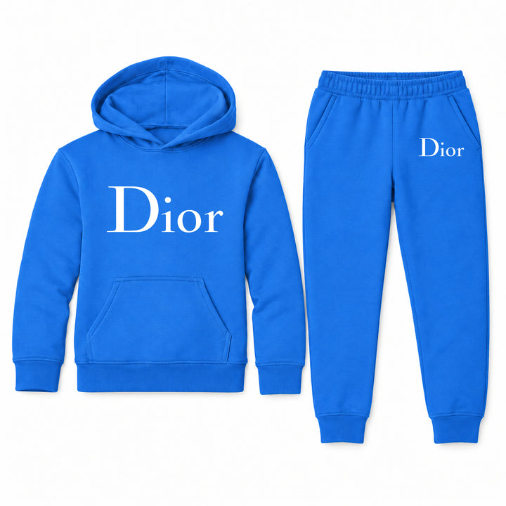 Dior Youth Hoodie Jogger Set | Blue | Youth Large, ages 10–12