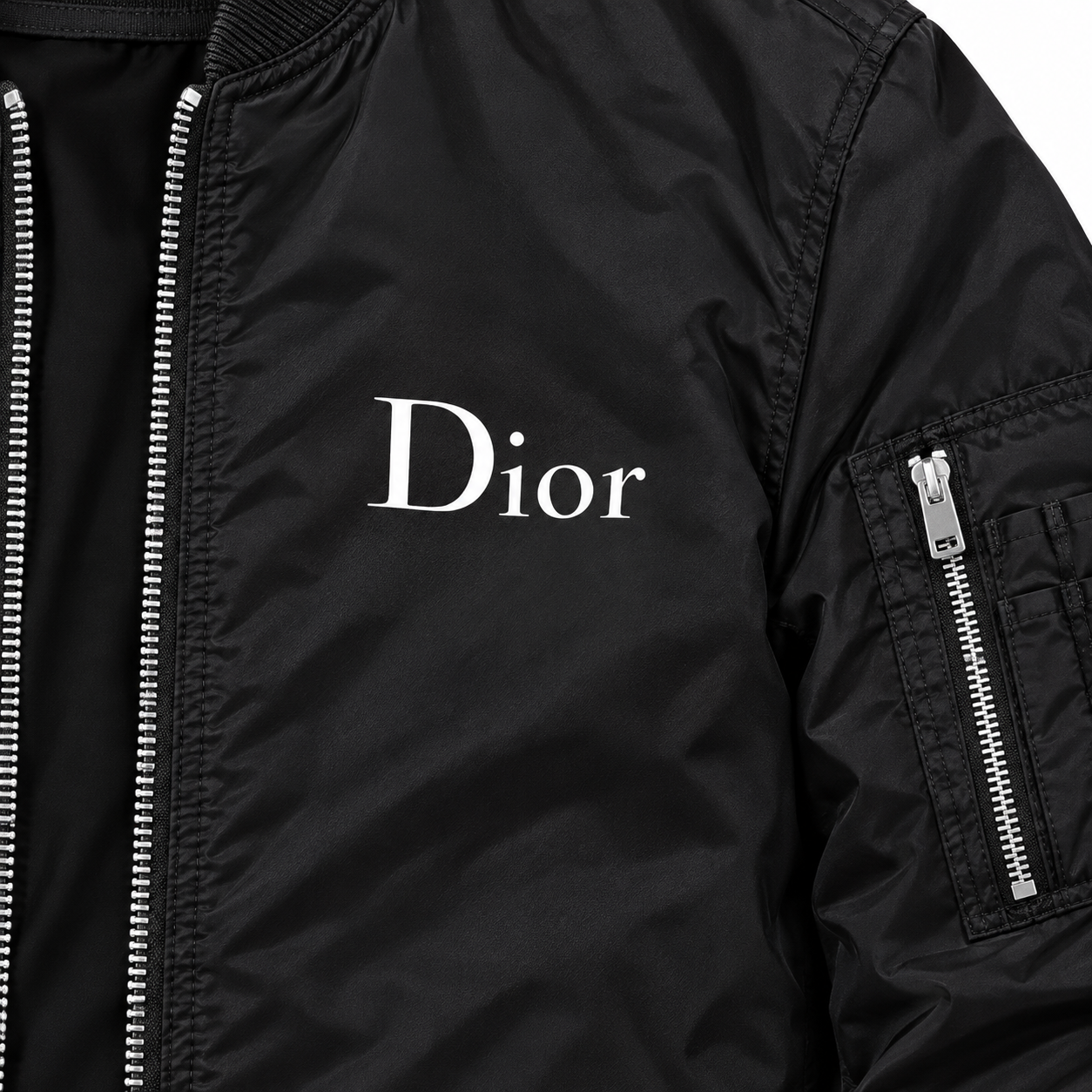 Men's Dior Lightweight Bomber Jacket | Color: Black | Image 3