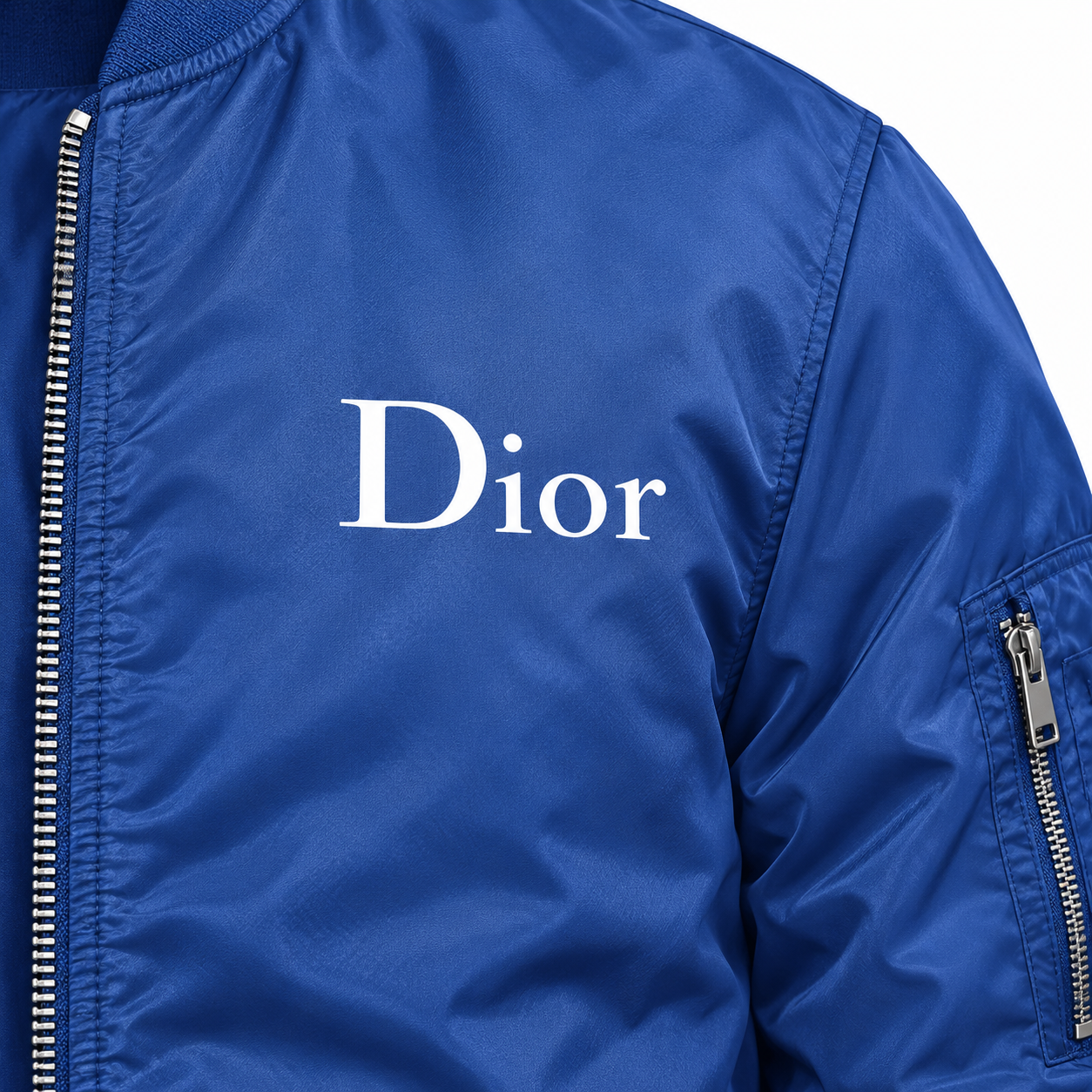 Men's Dior Lightweight Bomber Jacket | Color: Royal Blue | Image 3