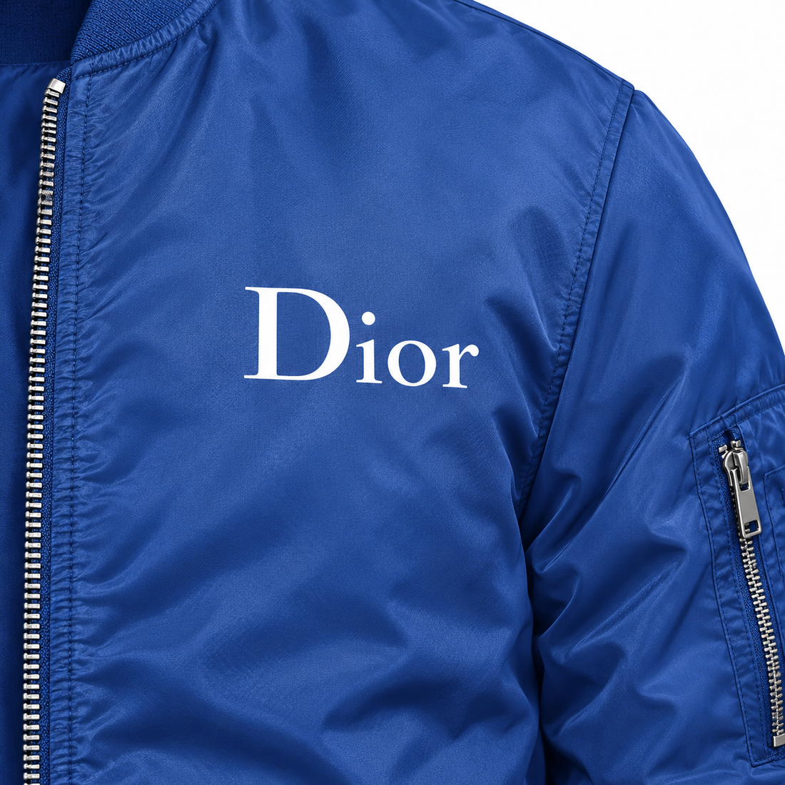 Men's Dior Lightweight Bomber Jacket | Color: Royal Blue | Image 3