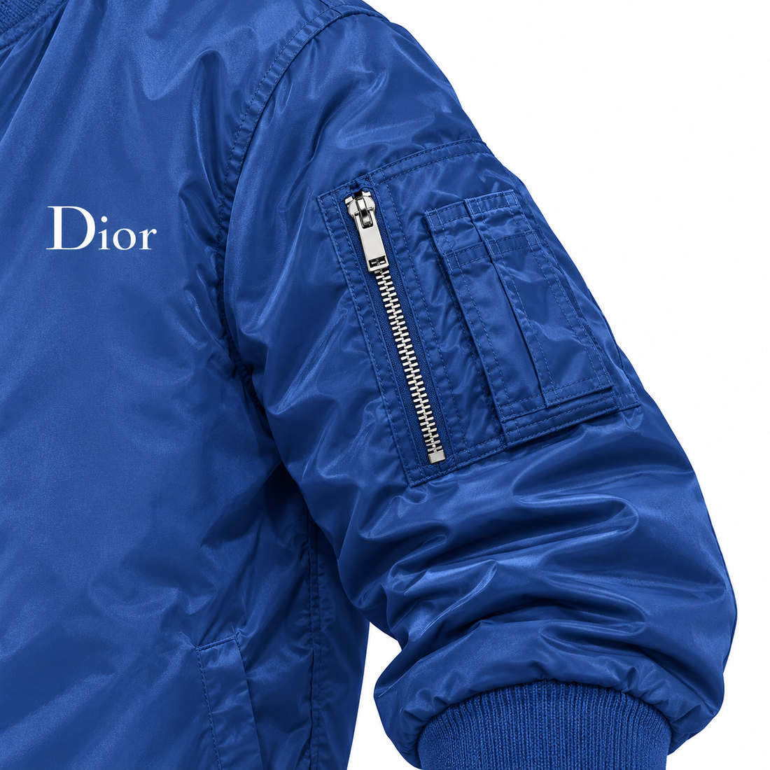 Men's Dior Lightweight Bomber Jacket | Color: Royal Blue | Image 4