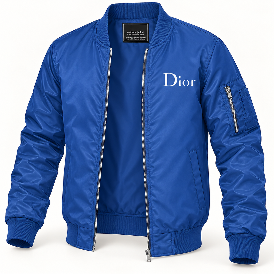 Men's Dior Lightweight Bomber Jacket | Color: Royal Blue | Image 5