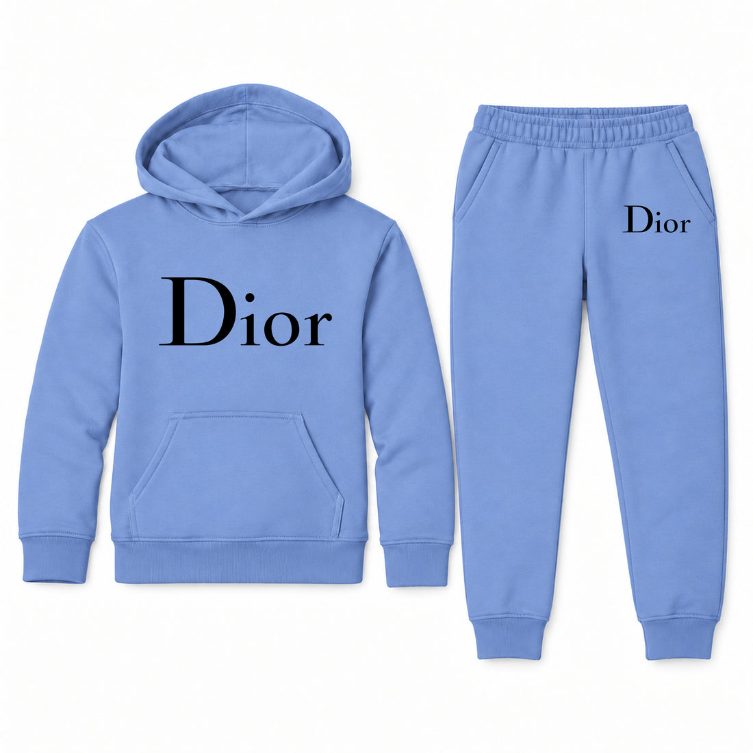 Dior Youth Hoodie Jogger Set | Carolina Blue | Youth Large, ages 10–12