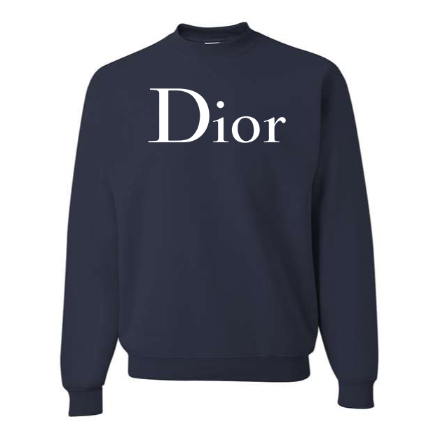 Men's Dior Crewneck Sweatshirt - Navy - Image 1
