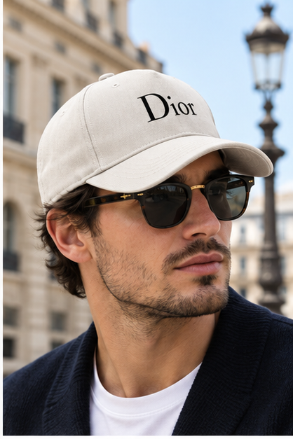Dior Dad Baseball Cap Hat | Color: Beige | Image 3