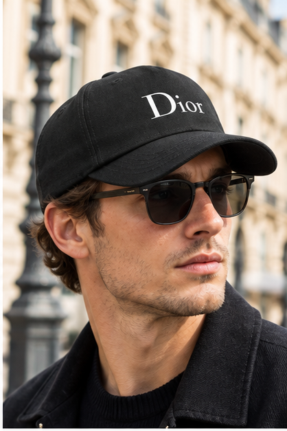Dior Dad Baseball Cap Hat | Color: Black | Image 3