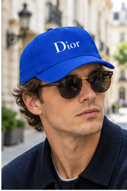 Dior Dad Baseball Cap Hat | Color: Blue | Image 3