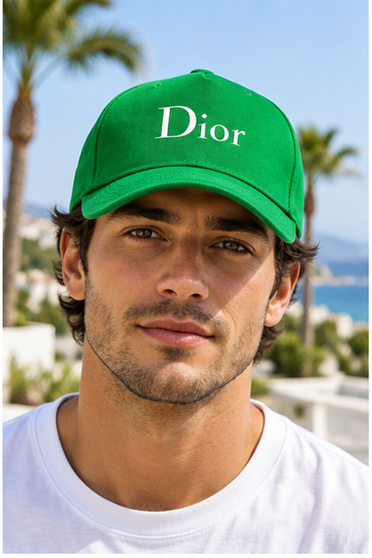Dior Dad Baseball Cap Hat | Color: Kelly Green | Image 2