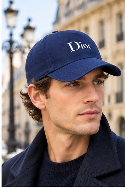 Dior Dad Baseball Cap Hat | Color: Navy | Image 3