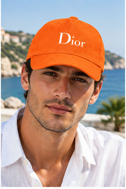 Dior Dad Baseball Cap Hat | Color: Orange | Image 2