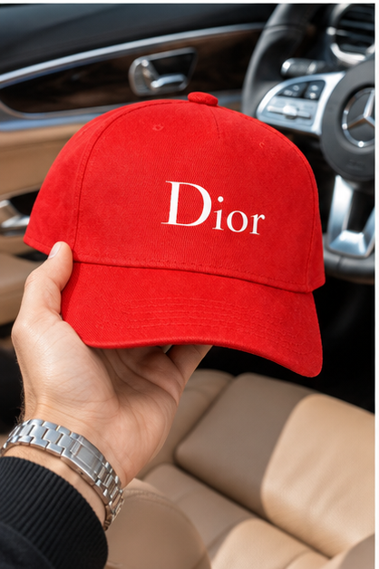 Dior Dad Baseball Cap Hat | Color: Red | Image 4