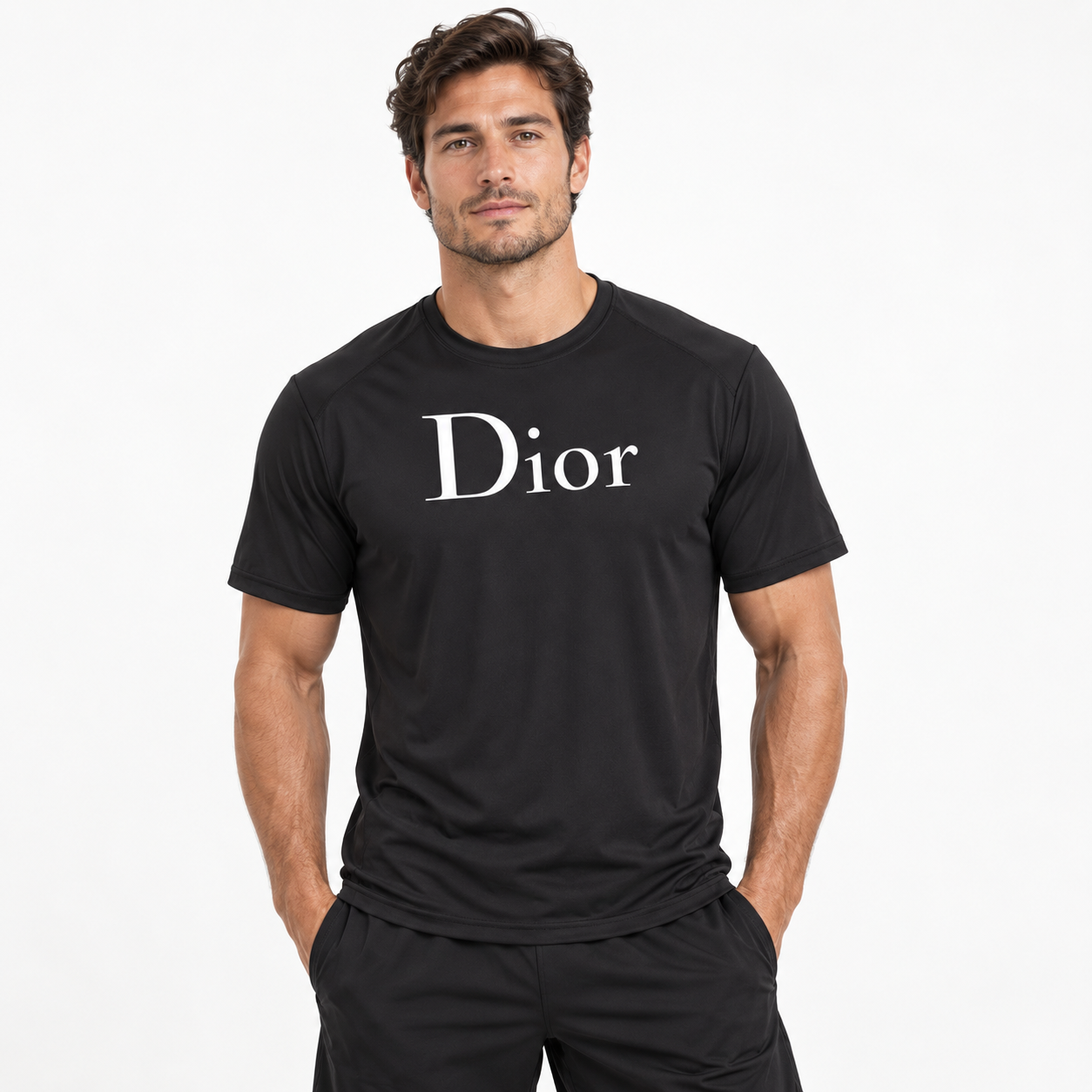 Men's Dior Performance T-Shirt in Black — lifestyle view