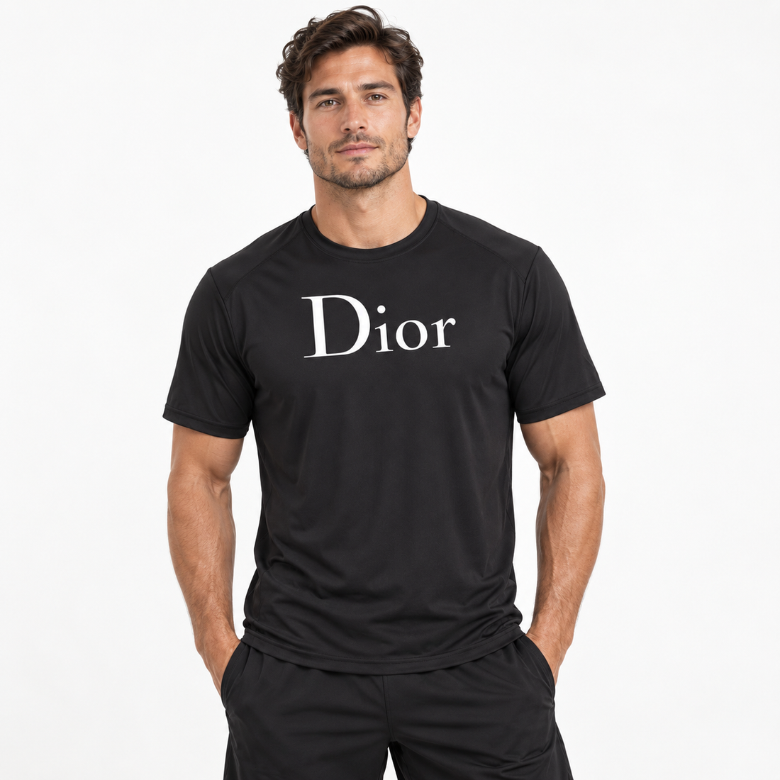 Men's Dior Performance T-Shirt in Black — lifestyle view