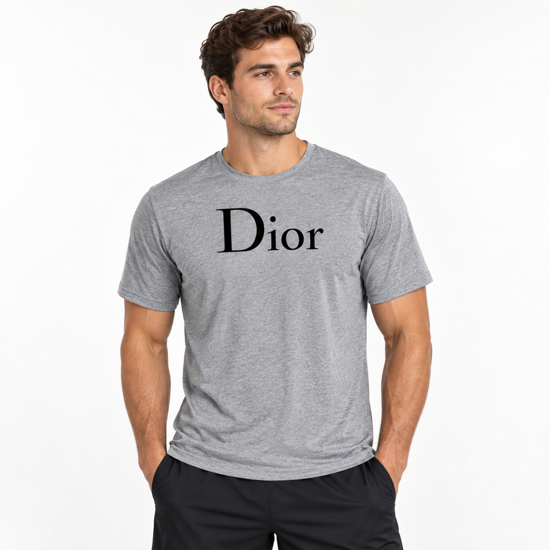 Men's Dior Performance T-Shirt in Grey — lifestyle view