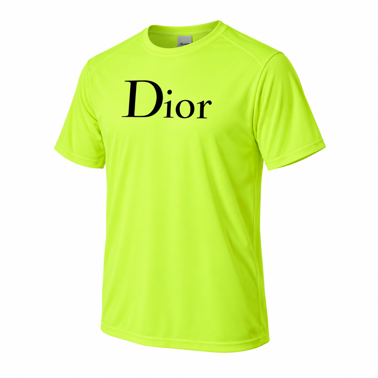 Men's Dior Performance T-Shirt in Safety Green — alternate three-quarter view