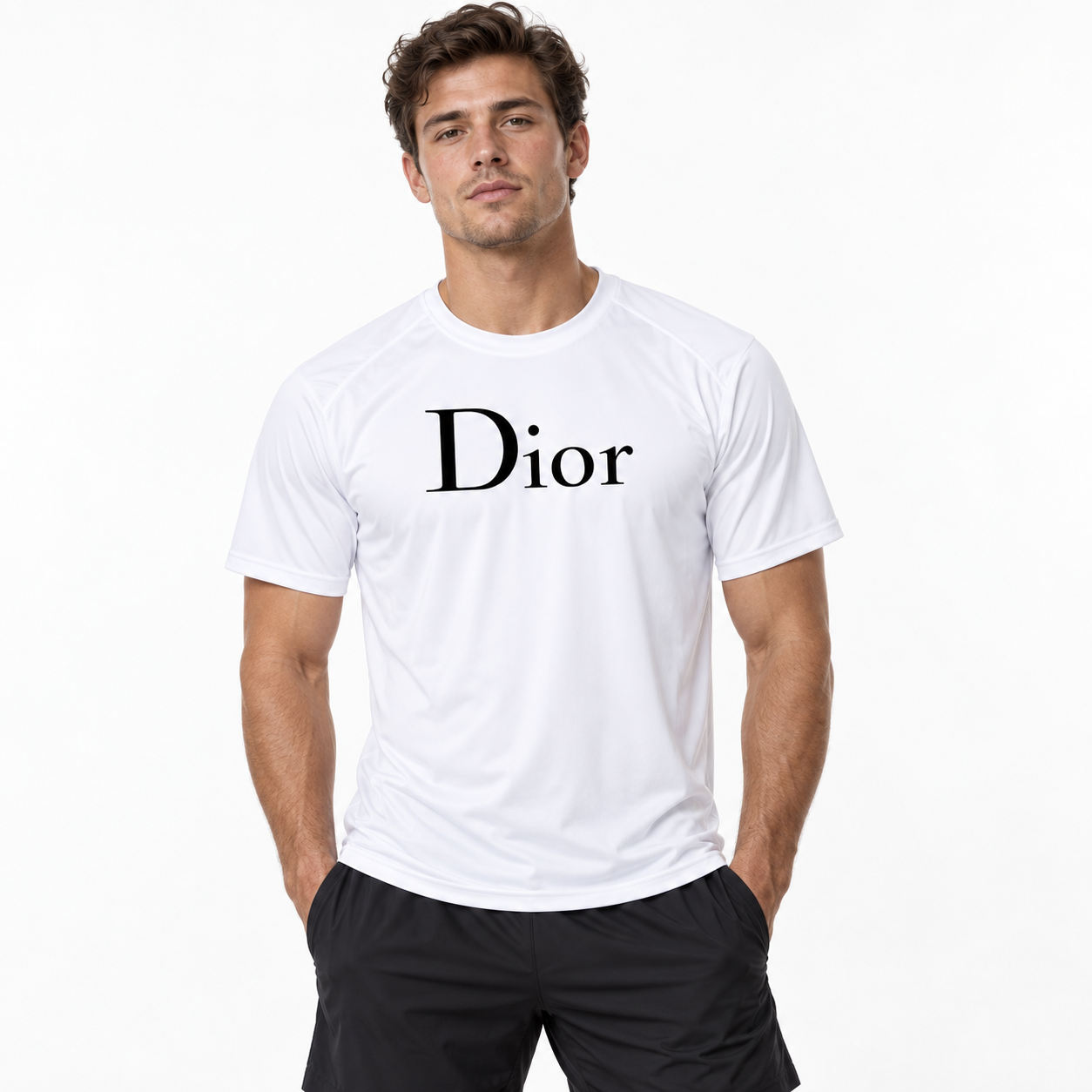 Men's Dior Performance T-Shirt in White — lifestyle view