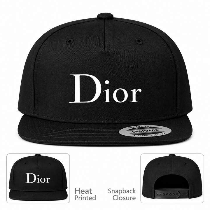 Dior Snapback Hat | Color: Black | Image 1