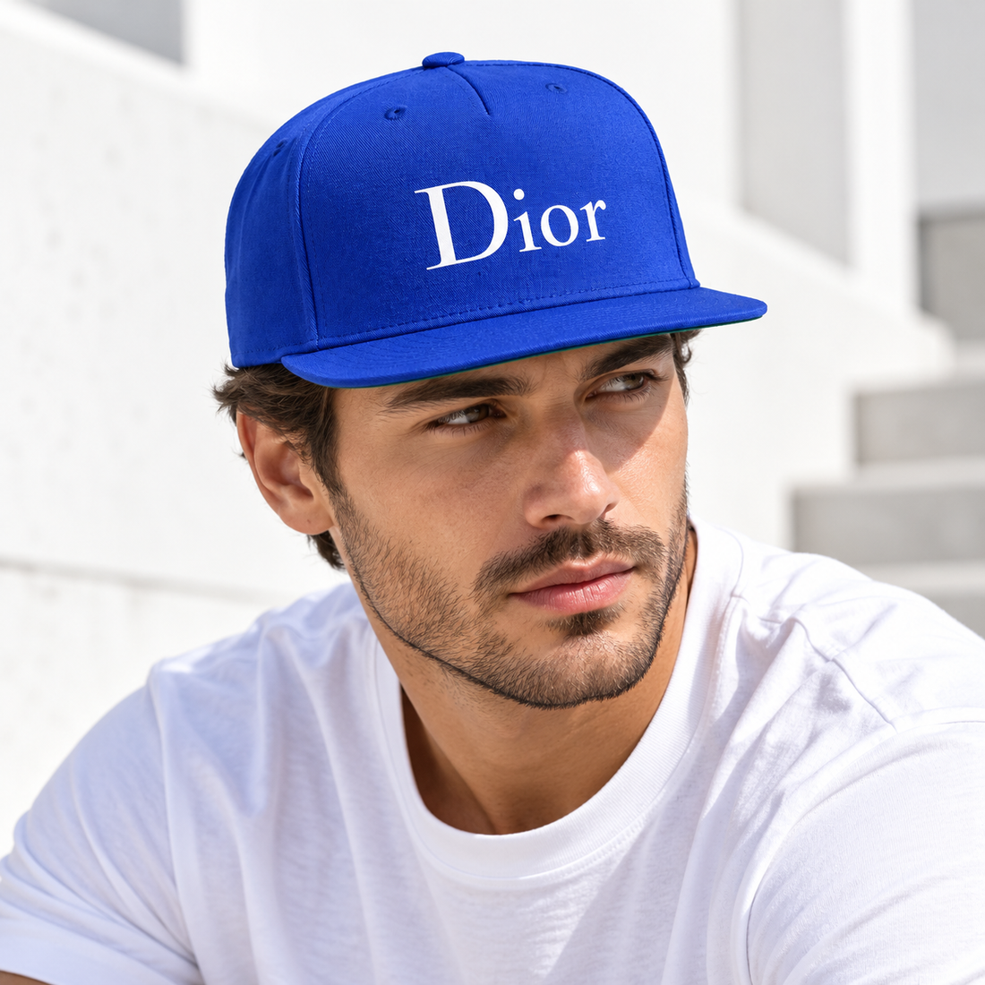 Dior Snapback Hat | Color: Blue | Image 2