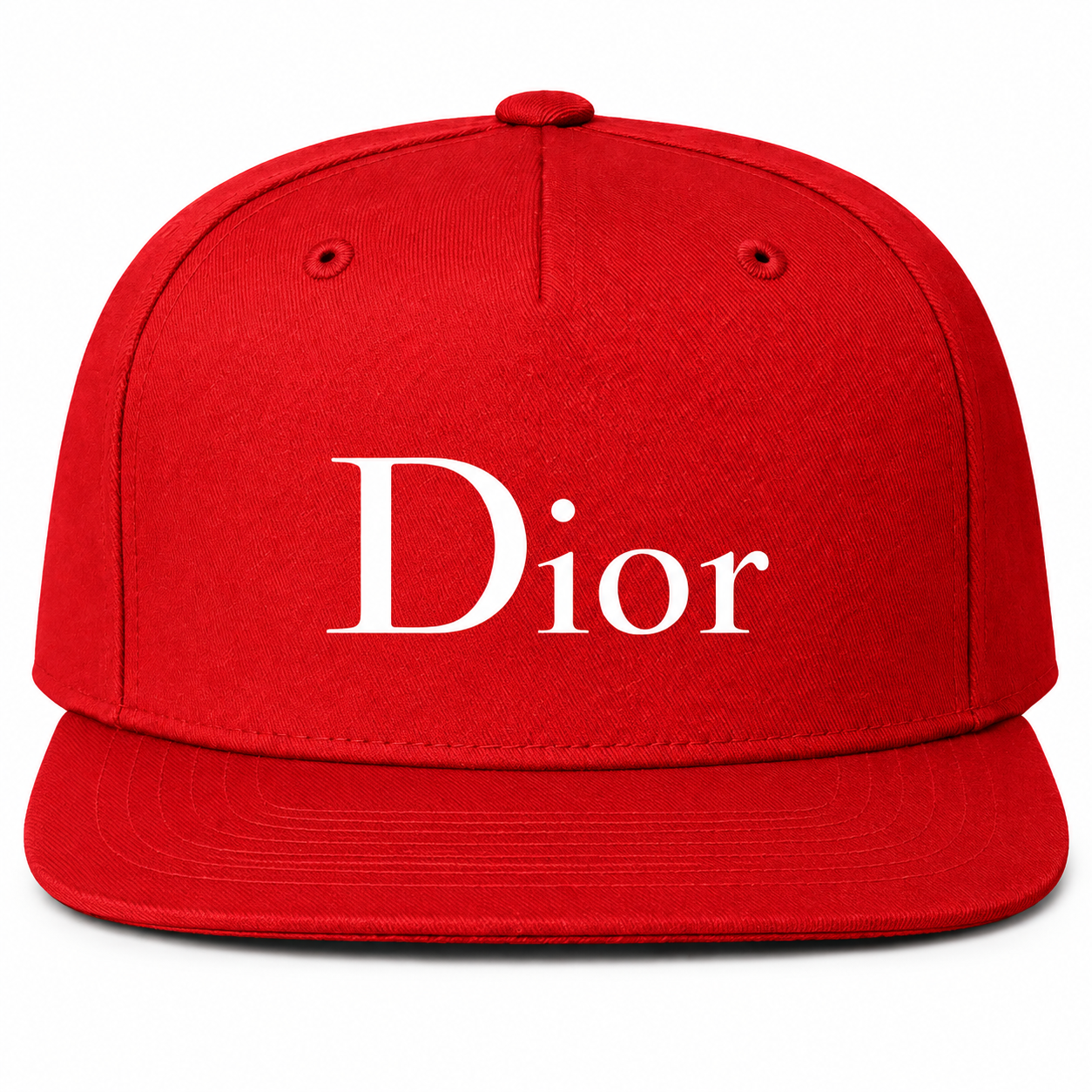 Dior Snapback Hat | Color: Red | Image 4