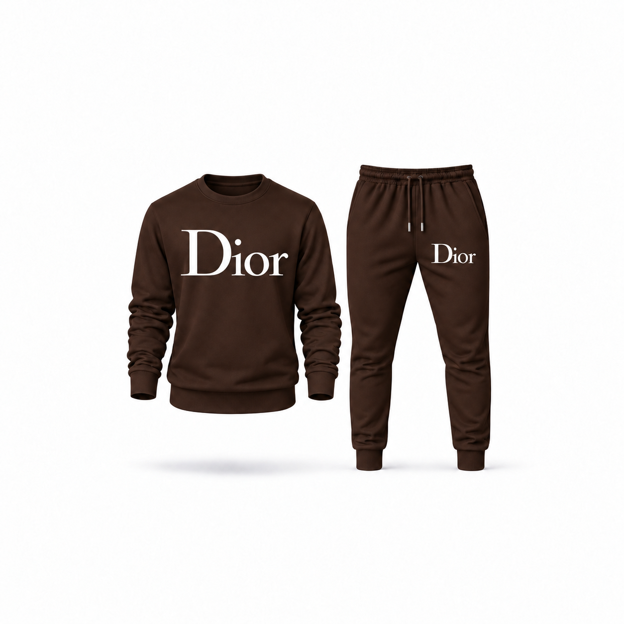 Men's Dior Sweatshirt Joggers Set | Color: Brown | Main
