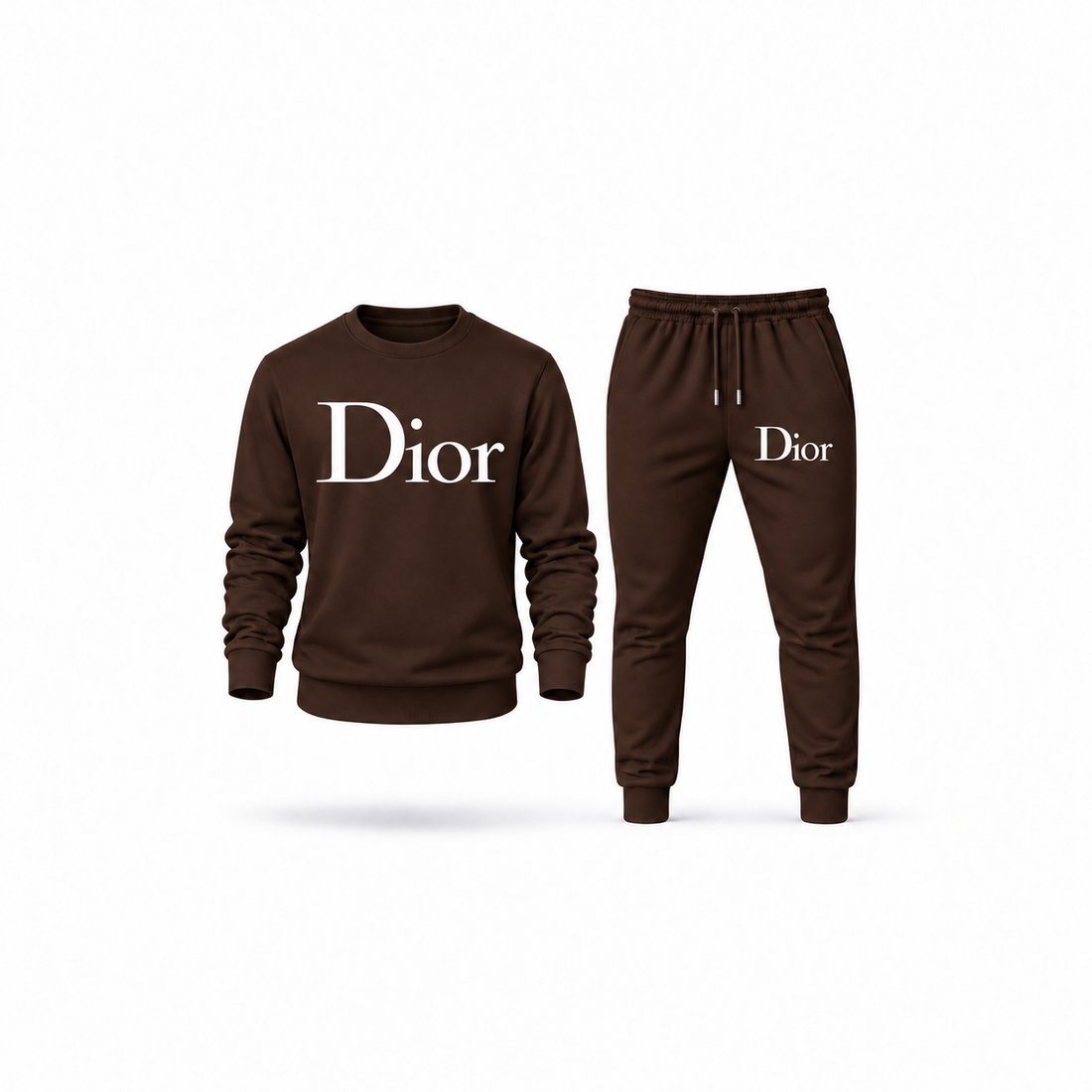 Men's Dior Sweatshirt Joggers Set | Color: Brown | Main