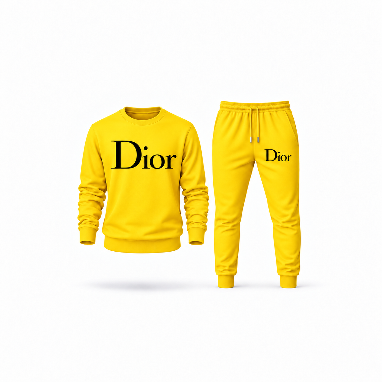 Men's Dior Sweatshirt Joggers Set | Color: Yellow | Main